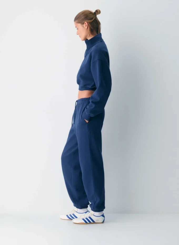 Cozy Sweatfleece Boyfriend Crop 1/2 Zip Cozy Sweatfleece Boyfriend Crop 1/2 Zip