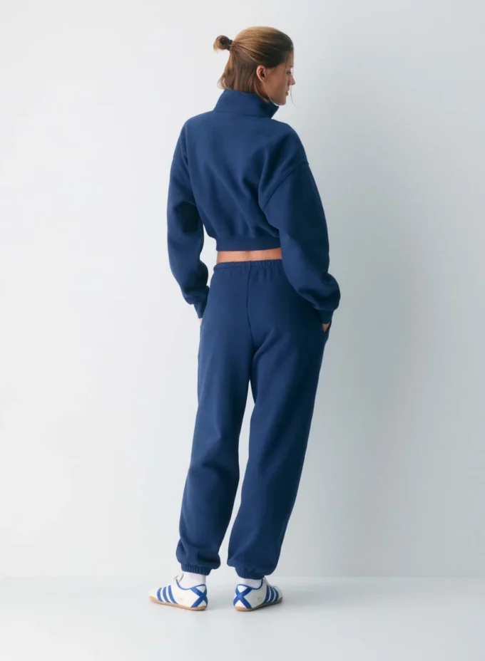 Cozy Sweatfleece Boyfriend Crop 1/2 Zip Cozy Sweatfleece Boyfriend Crop 1/2 Zip