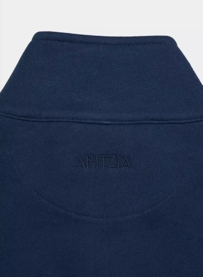 Cozy Sweatfleece Boyfriend Mock Crop Zip-up