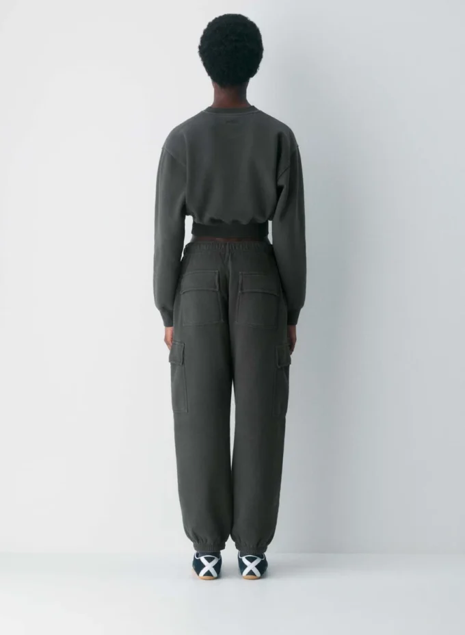 Cozy Sweatfleece Perfect Crew Crop Sweatshirt