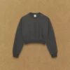 Cozy Sweatfleece Perfect Crew Crop Sweatshirt