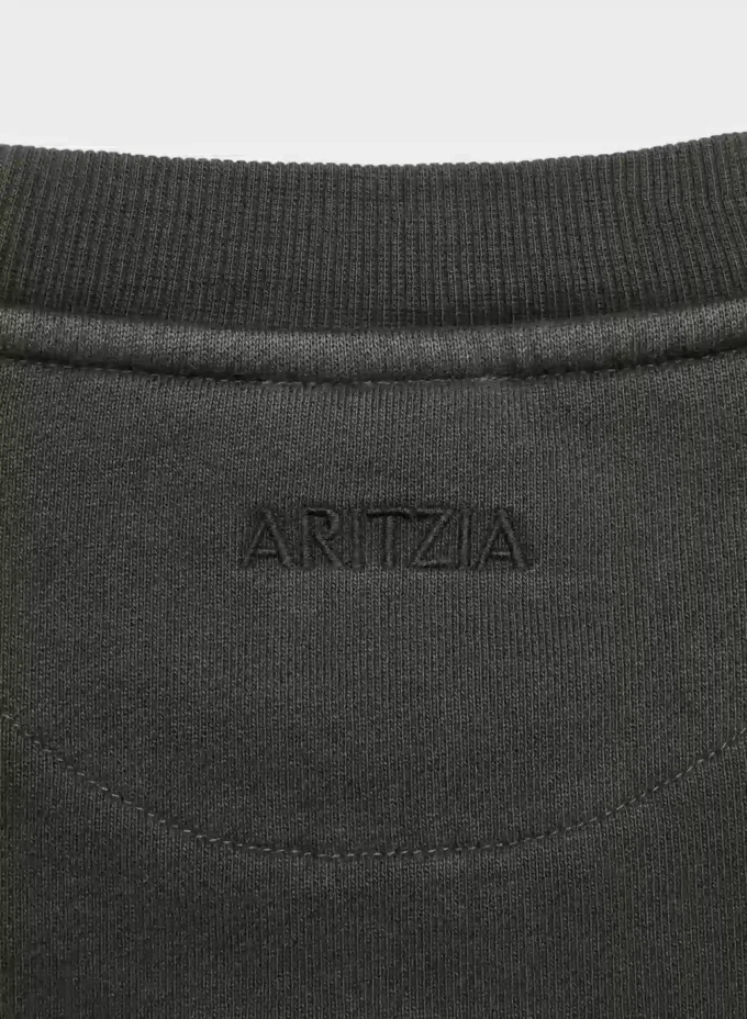 Cozy Sweatfleece Perfect Crew Crop Sweatshirt