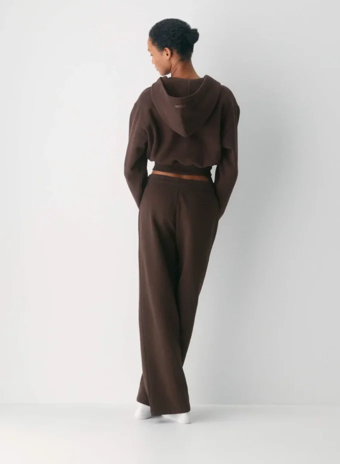 Cozy Sweatfleece Perfect Crop Zip Hoodie