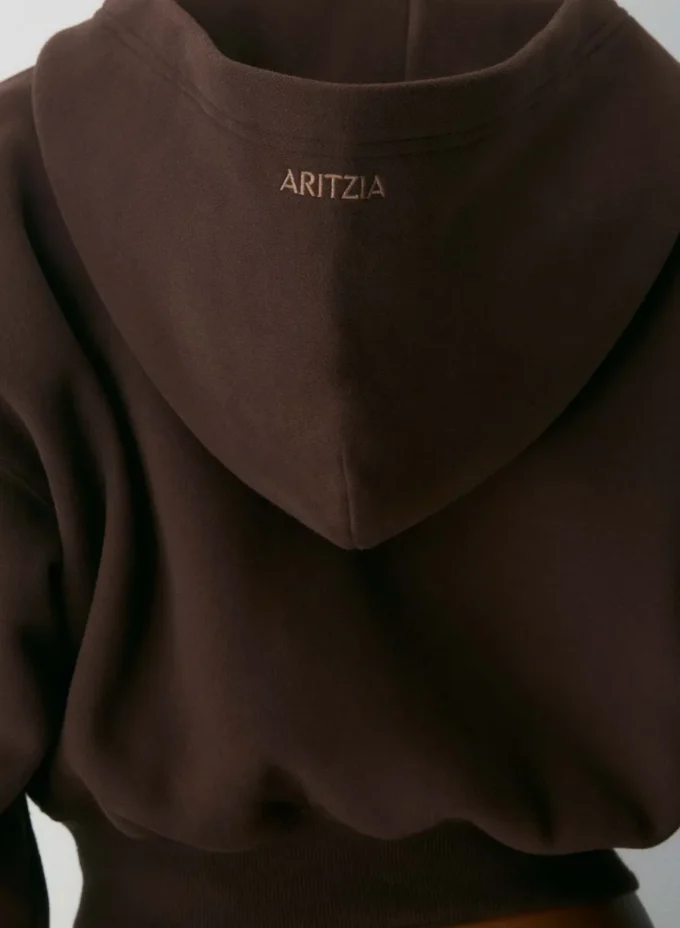 Cozy Sweatfleece Perfect Crop Zip Hoodie