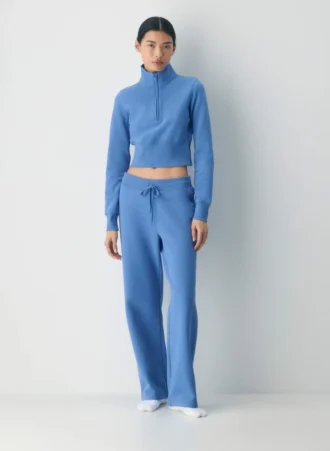 Cozy Sweatfleece Snug Hi-rib 1/2 Zip Mockneck