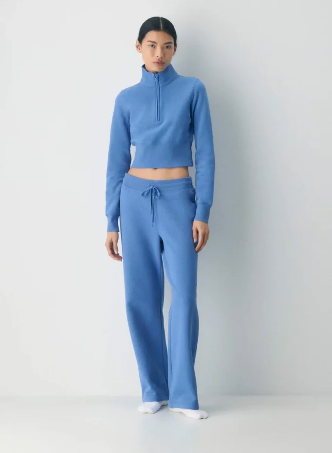 Cozy Sweatfleece Snug Hi-rib 1/2 Zip Mockneck