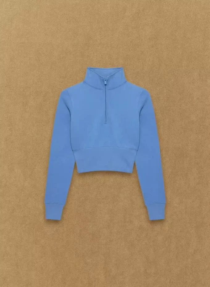 Cozy Sweatfleece Snug Hi-rib 1/2 Zip Mockneck