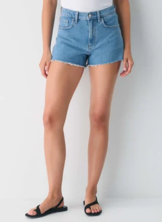 Denim Forum Jodie Curve-fit Hi-rise Mini Denim Short