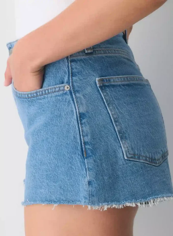 Denim Forum Jodie Curve-fit Hi-rise Mini Denim Short Denim Forum Jodie Curve-fit Hi-rise Mini Denim Short
