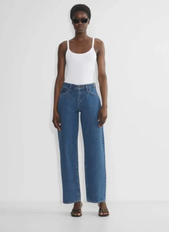 Denim Forum Kai Curve-fit Relaxed Mid-rise Barrel Jean