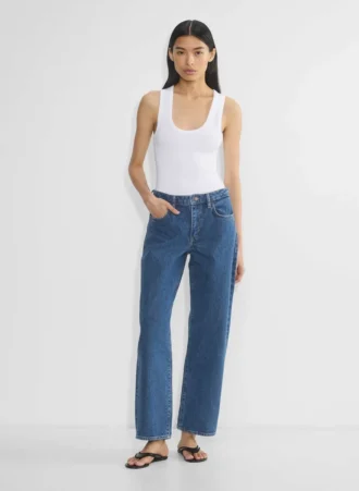 Denim Forum Kai Relaxed Mid-rise Barrel Jean
