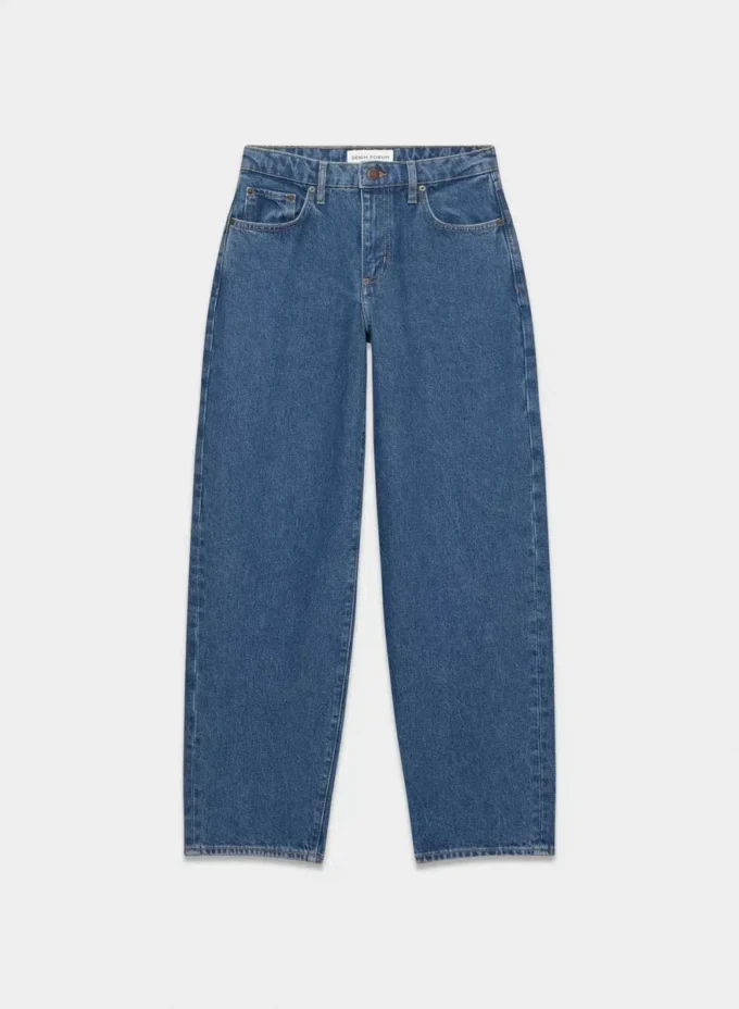 Denim Forum Kai Relaxed Mid-rise Barrel Jean
