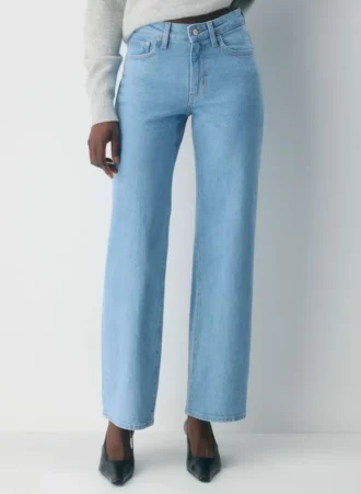 Denim Forum Lana Curve-fit Mid-rise Wide Jean