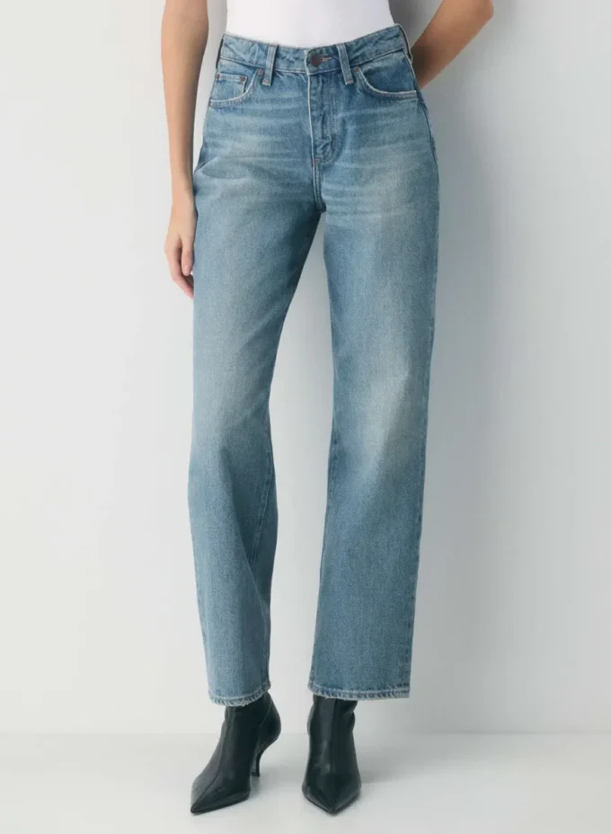 Denim Forum Sadie Relaxed Mid-rise Straight Jean