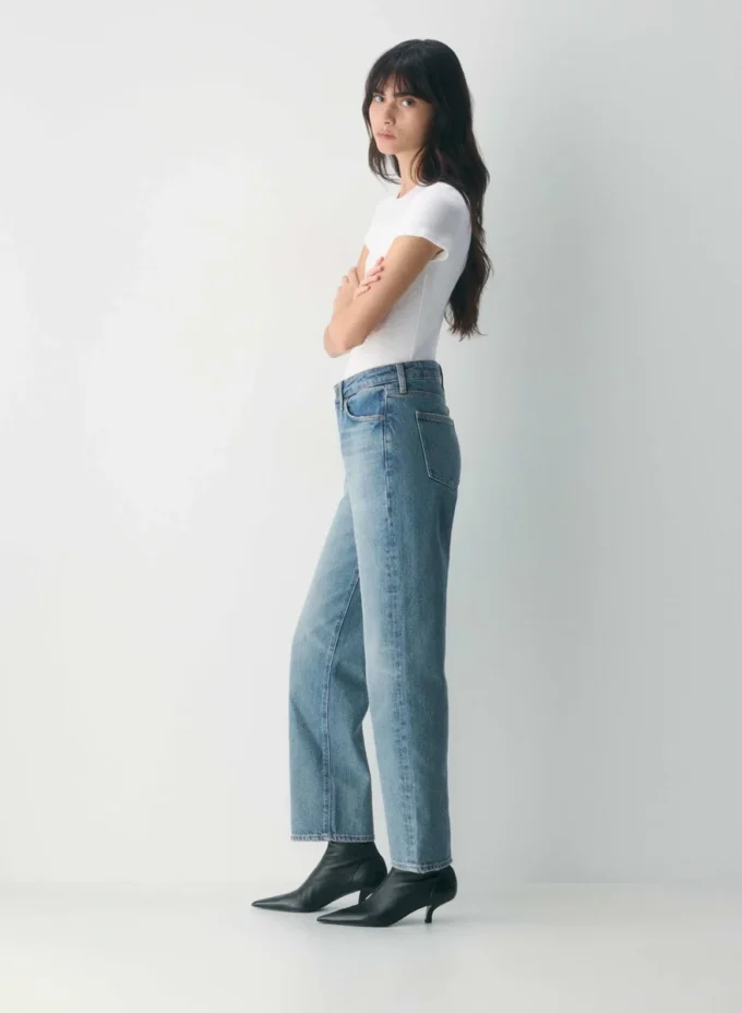 Denim Forum Sadie Relaxed Mid-rise Straight Jean