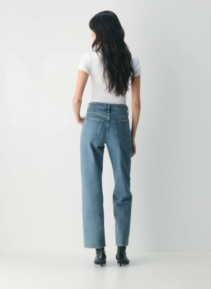 Denim Forum Sadie Relaxed Mid-rise Straight Jean
