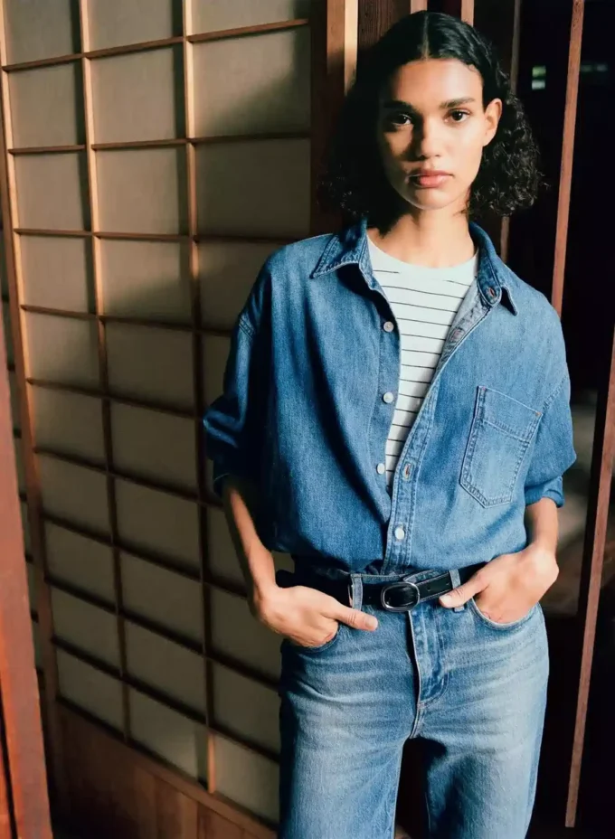 Denim Forum The ’80s Comfy Denim Shirt Denim Forum The ’80s Comfy Denim Shirt