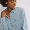 Denim Forum The ’80s Comfy Waist Denim Shirt Denim Forum The ’80s Comfy Waist Denim Shirt