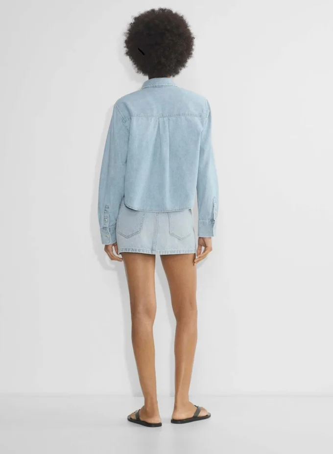 Denim Forum The ’80s Comfy Waist Denim Shirt Denim Forum The ’80s Comfy Waist Denim Shirt