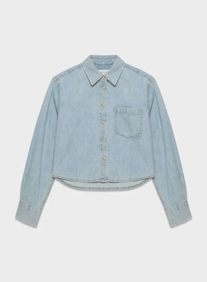 Denim Forum The ’80s Comfy Waist Denim Shirt Denim Forum The ’80s Comfy Waist Denim Shirt