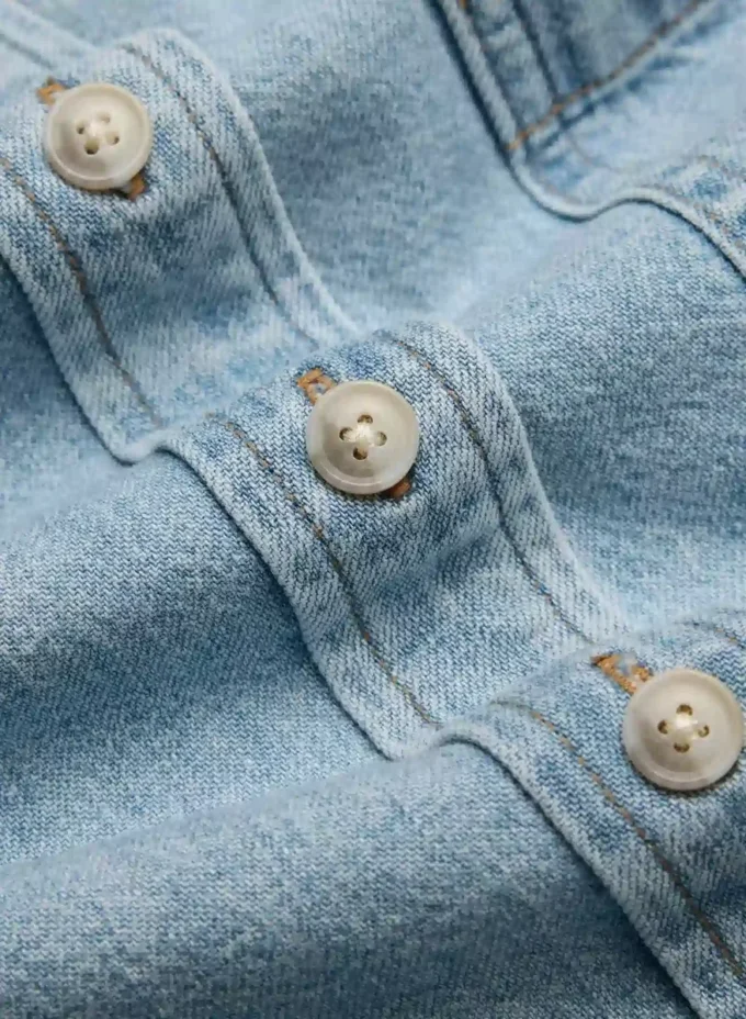 Denim Forum The ’80s Comfy Waist Denim Shirt Denim Forum The ’80s Comfy Waist Denim Shirt