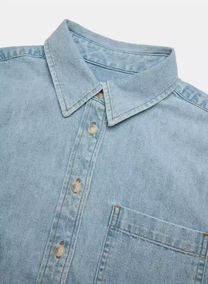 Denim Forum The ’80s Comfy Waist Denim Shirt Denim Forum The ’80s Comfy Waist Denim Shirt