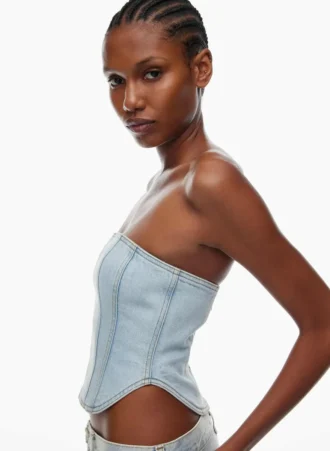 Denim Forum The ’90s Debbie Denim Bustier
