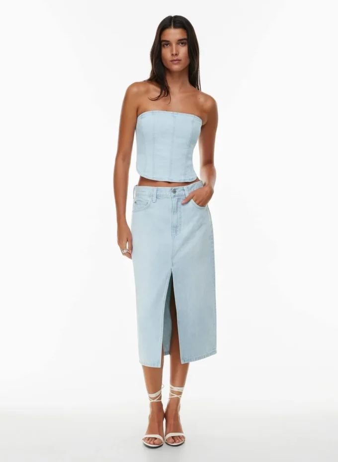 Denim Forum The ’90s Debbie Denim Bustier Denim Forum The ’90s Debbie Denim Bustier