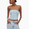 Denim Forum The ’90s Debbie Denim Bustier Denim Forum The ’90s Debbie Denim Bustier