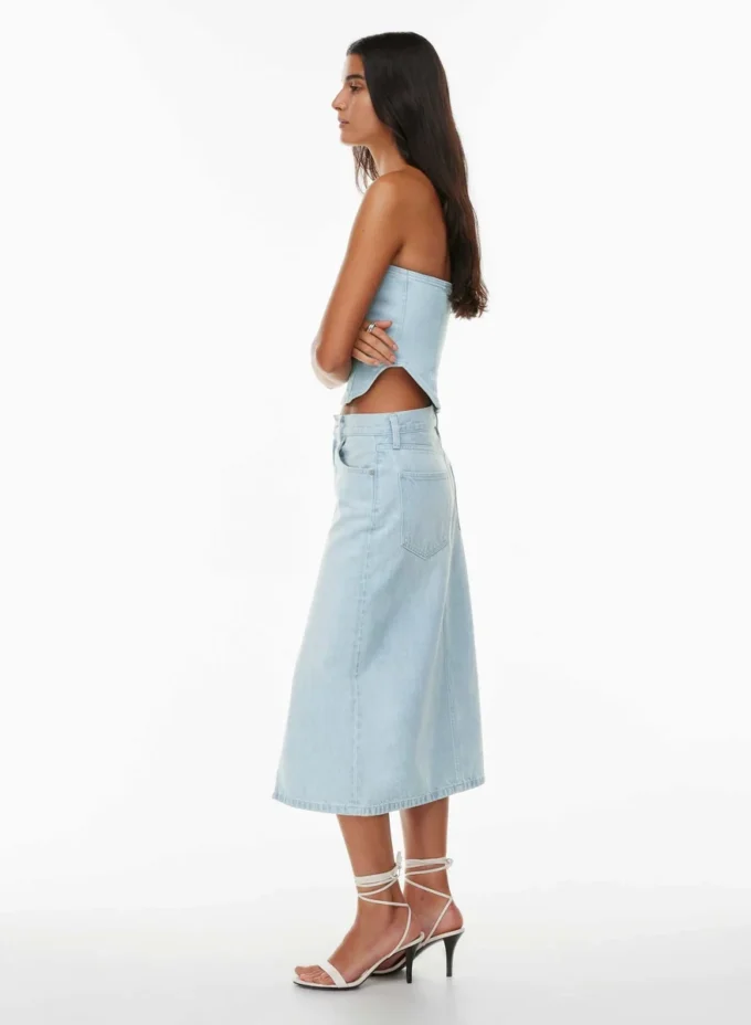 Denim Forum The ’90s Debbie Denim Bustier Denim Forum The ’90s Debbie Denim Bustier