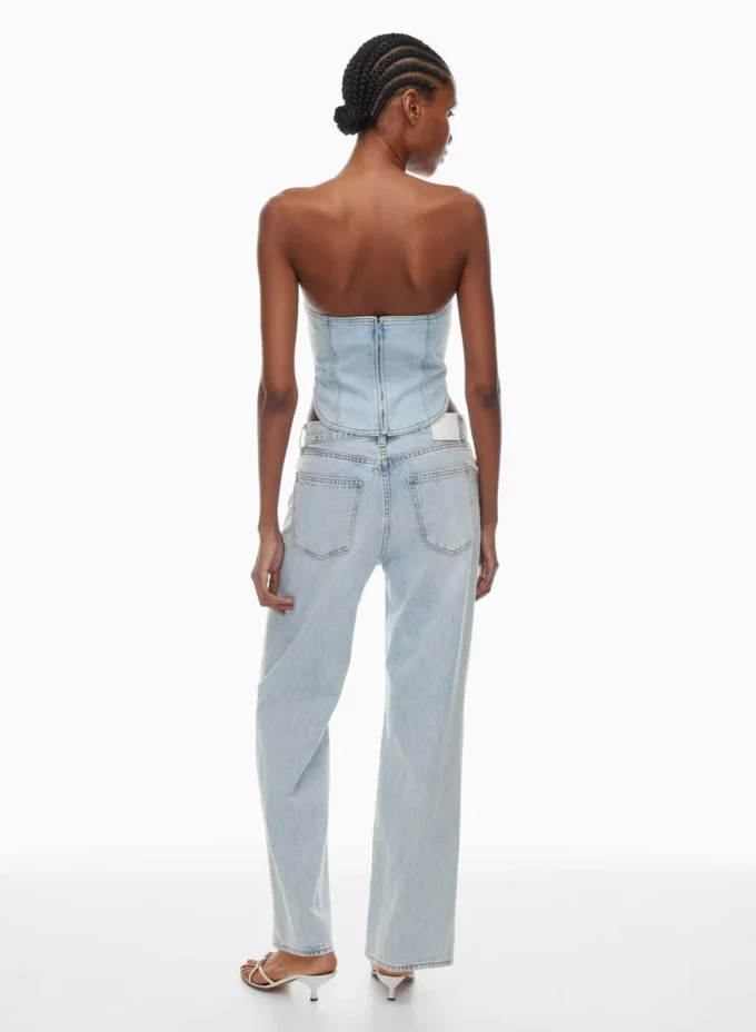 Denim Forum The ’90s Debbie Denim Bustier Denim Forum The ’90s Debbie Denim Bustier