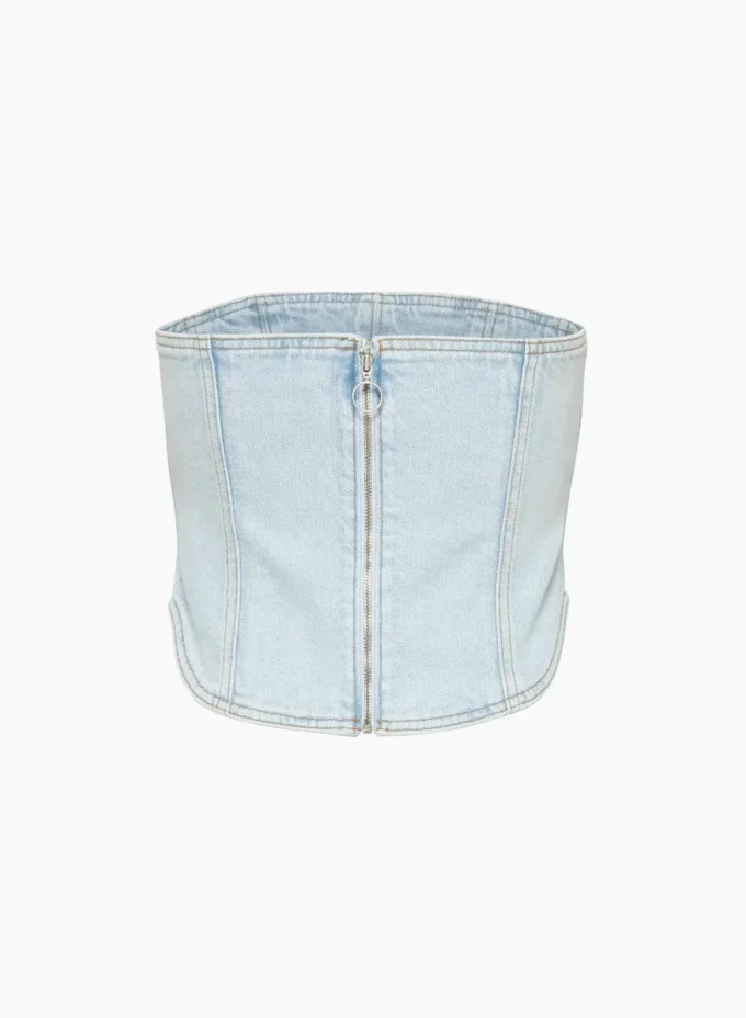 Denim Forum The ’90s Debbie Denim Bustier Denim Forum The ’90s Debbie Denim Bustier