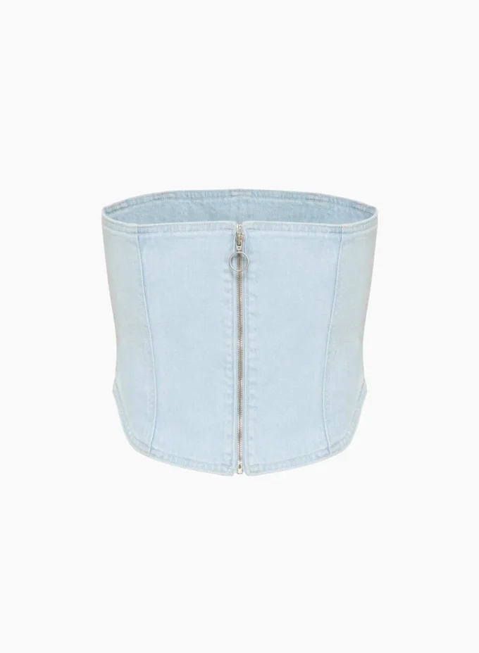 Denim Forum The ’90s Debbie Denim Bustier Denim Forum The ’90s Debbie Denim Bustier