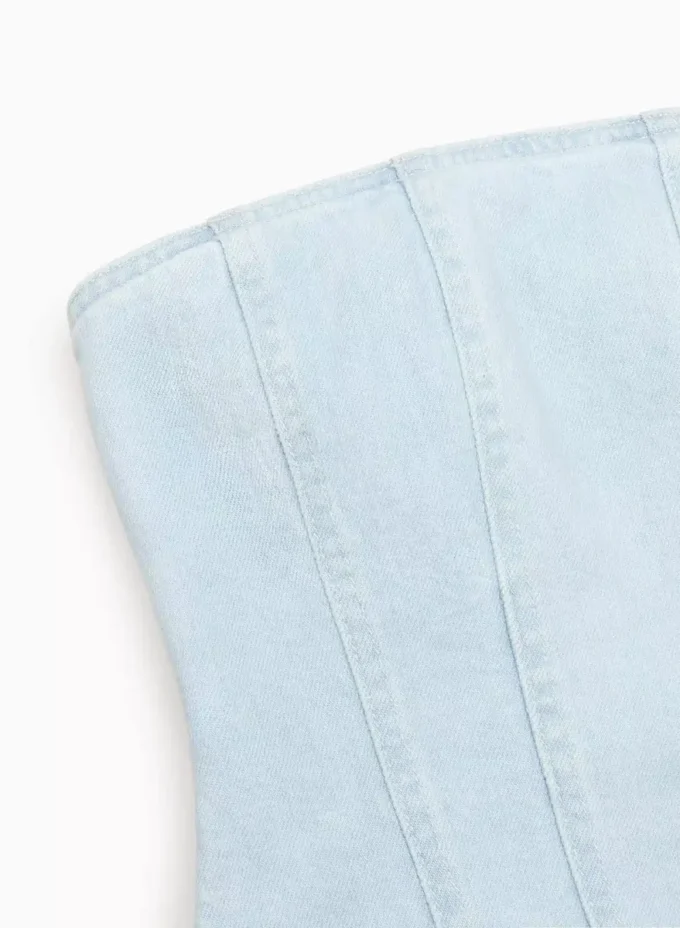 Denim Forum The ’90s Debbie Denim Bustier Denim Forum The ’90s Debbie Denim Bustier