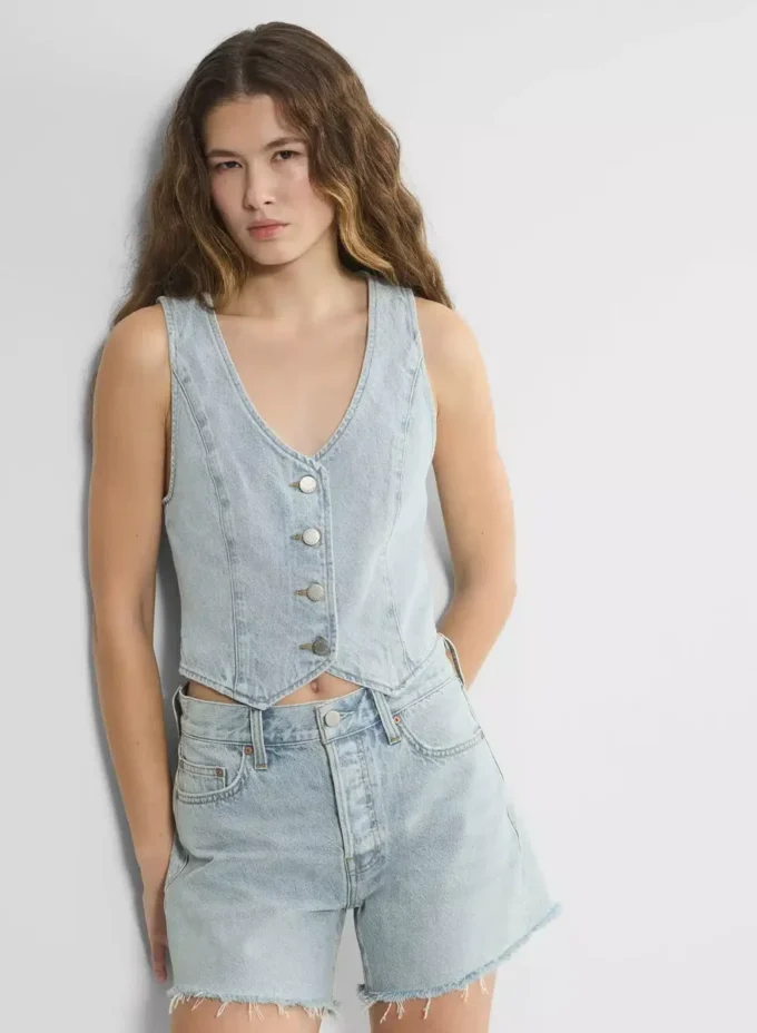 Denim Forum The ’90s Mia Denim Vest Denim Forum The ’90s Mia Denim Vest