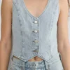 Denim Forum The ’90s Mia Denim Vest Denim Forum The ’90s Mia Denim Vest