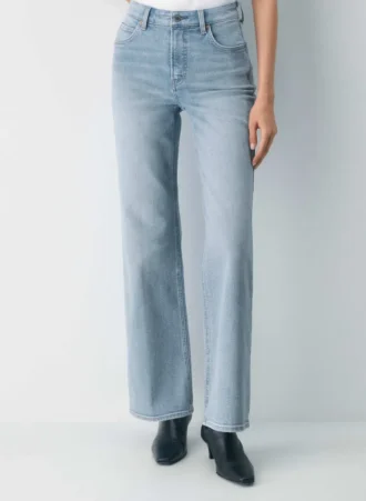 Denim Forum The ‘90s Snatched Hi-rise Wide Jean