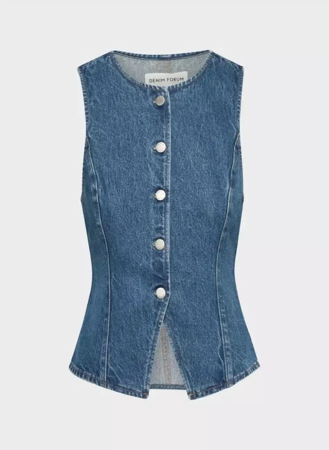 Denim Forum The ‘90s Vintage Denim Vest Denim Forum The ‘90s Vintage Denim Vest