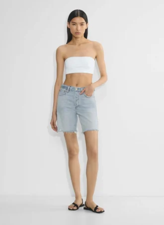 Denim Forum The ’90s Vintage Hi-rise Long Denim Short