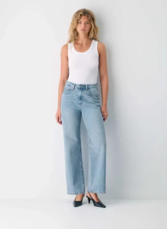 Denim Forum The Farrah Curve-fit Hi-rise Wide Jean