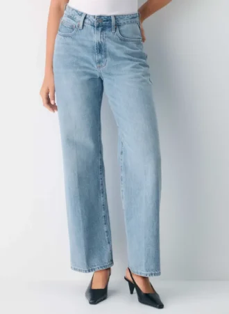 Denim Forum The Farrah Curve-fit Hi-rise Wide Jean