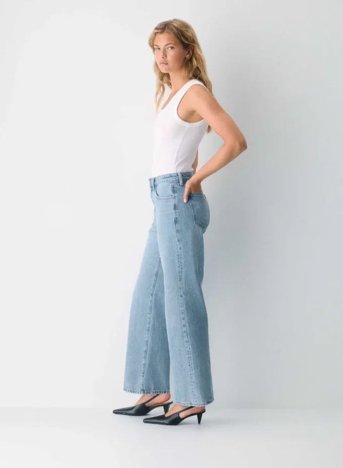 Denim Forum The Farrah Curve-fit Hi-rise Wide Jean Denim Forum The Farrah Curve-fit Hi-rise Wide Jean