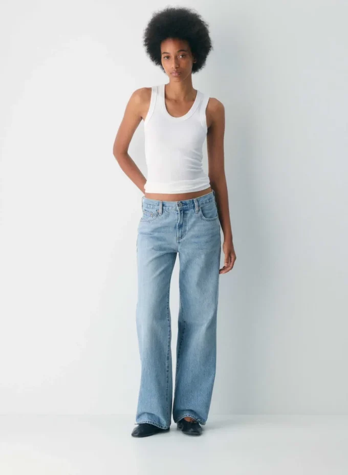 Denim Forum The Farrah Lo-rise Wide Jean Denim Forum The Farrah Lo-rise Wide Jean