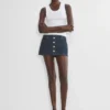 Denim Forum The Gisele Micro Denim Skirt Denim Forum The Gisele Micro Denim Skirt