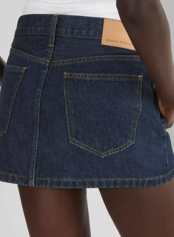 Denim Forum The Gisele Micro Denim Skirt Denim Forum The Gisele Micro Denim Skirt