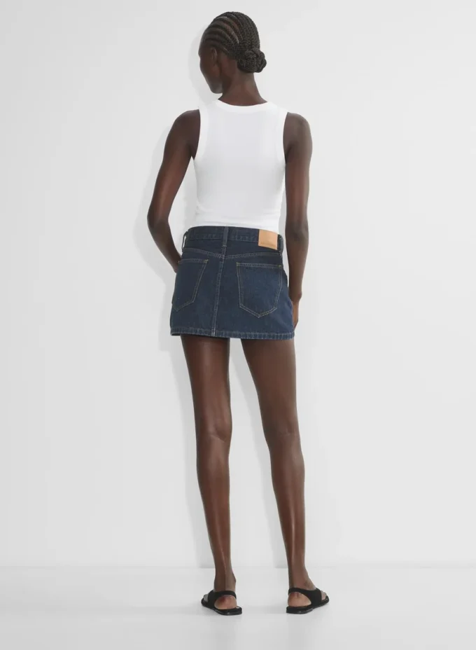 Denim Forum The Gisele Micro Denim Skirt Denim Forum The Gisele Micro Denim Skirt