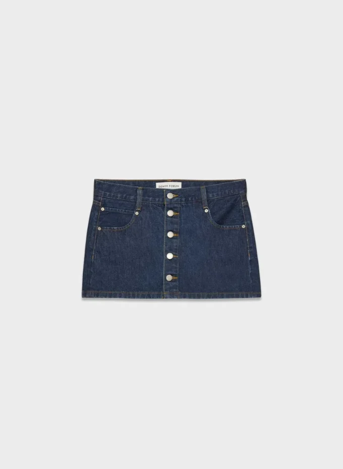 Denim Forum The Gisele Micro Denim Skirt Denim Forum The Gisele Micro Denim Skirt