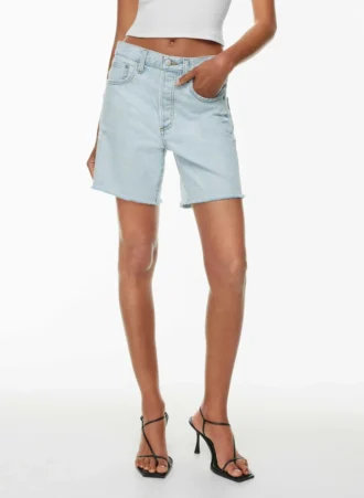 Denim Forum The Yoko Hi-rise Mid-thigh Denim Short