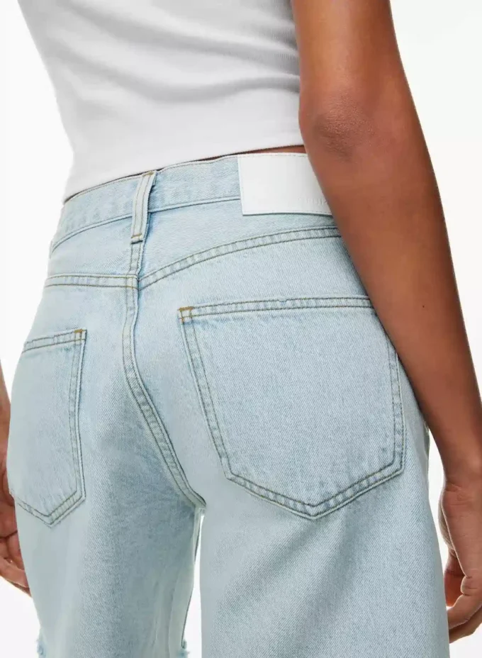 Denim Forum The Yoko Hi-rise Mid-thigh Denim Short Denim Forum The Yoko Hi-rise Mid-thigh Denim Short