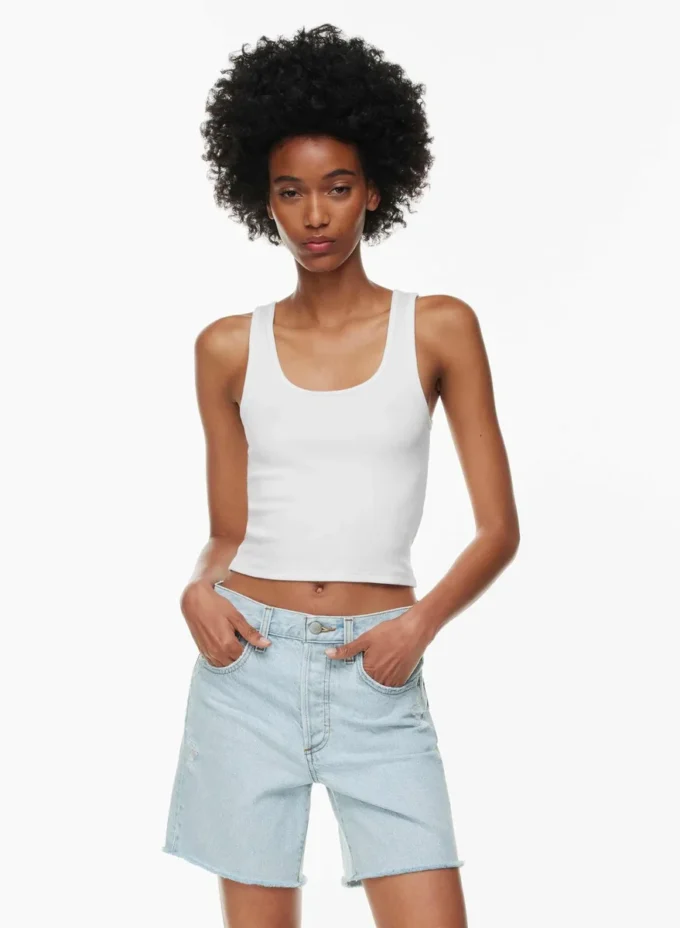 Denim Forum The Yoko Hi-rise Mid-thigh Denim Short Denim Forum The Yoko Hi-rise Mid-thigh Denim Short